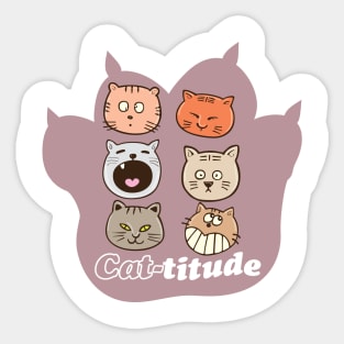 Cattitude Sticker